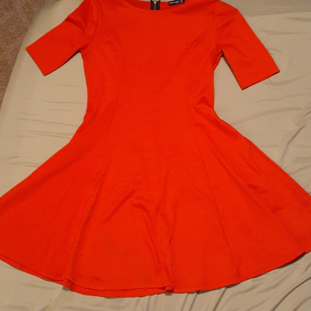 Popular Basics Red quarter sleeve dress